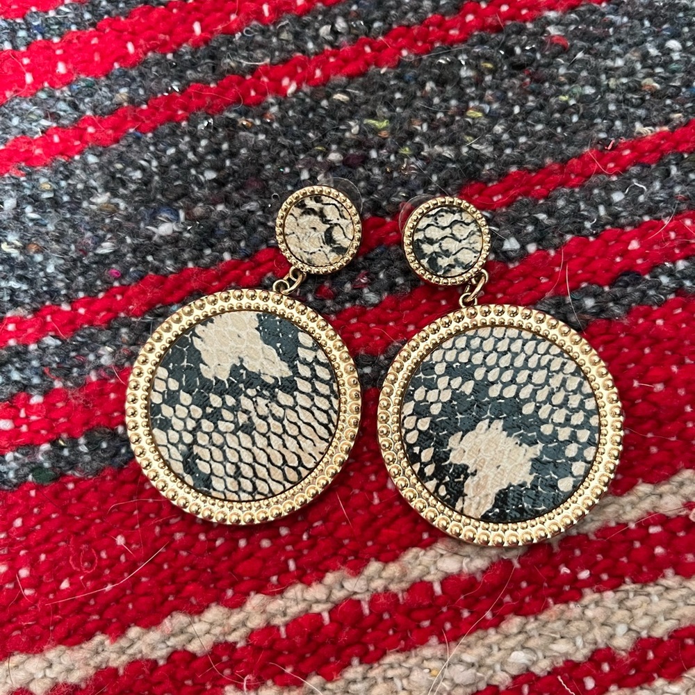 Gold Snakeskin Earrings